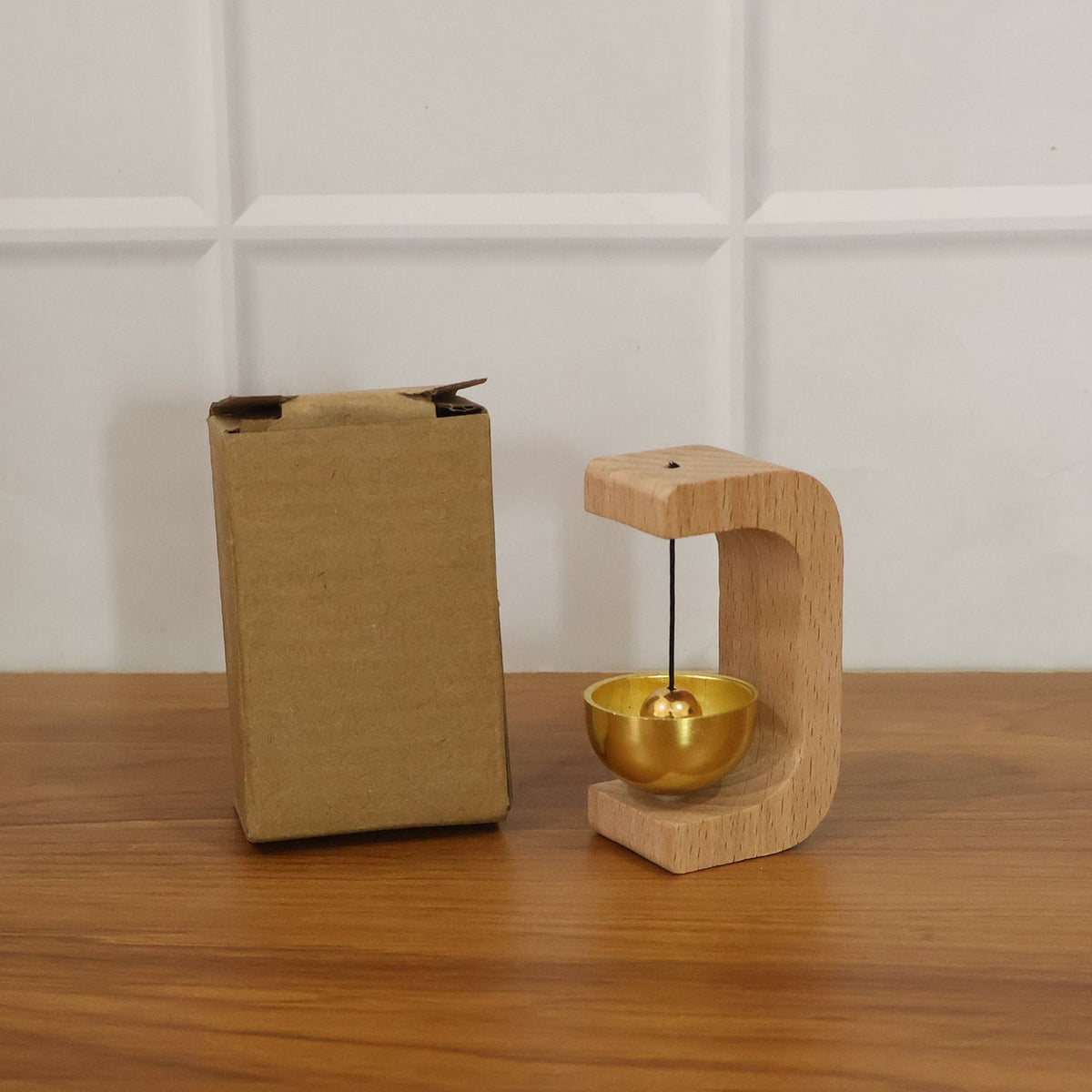 Megnetic Zen Bell for Meditation with Wooden Stand (1 Pc)