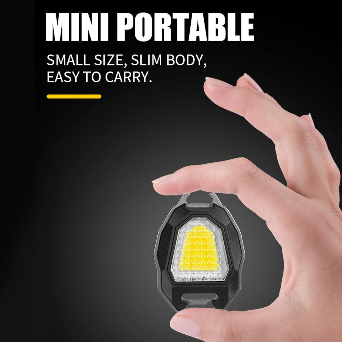 Triangular Camping Flashlight with Lighter – 6 Modes, 3 Colors, Waterproof