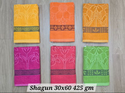 Soft Shagun Bath Cotton Blend Towels 29 x 58 (400gm-425gm) ( one pc )
