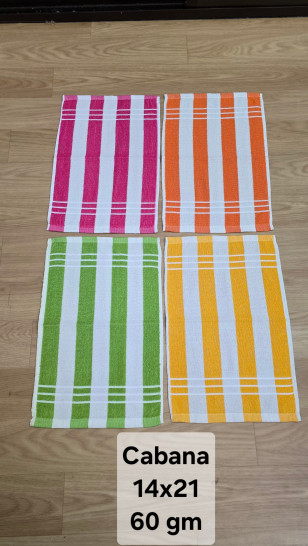 Soft White Cabana Medium Cotton Blend Hand Towel 13 x 20 ( 55gm-60gm) ( one pc )