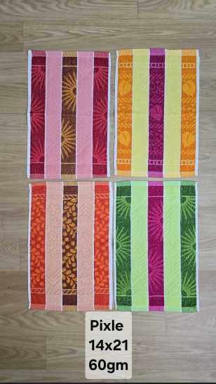 Soft Pixle Medium Cotton Blend Hand Towel 13 x 20 ( 55gm-60gm ) ( one pc )