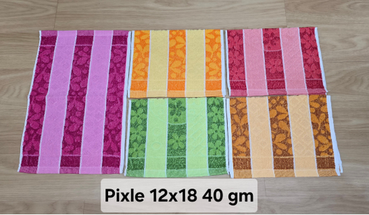Soft Pixle Small Cotton Blend Hand Towel 11 x 17 ( 35gm-40gm ) ( one pc )