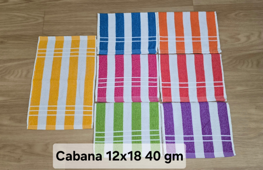 Soft Cabana Small Cotton Blend Hand Towel 11 x 17 ( 35gm-40gm ) ( one pc )