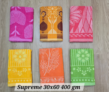 Soft Supreme Cotton Blend Bath Towels 29 x 58 (380gm-400gm) ( one pc )